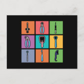 Dentist Tools Pop Art Dentistry Tooth Doctor Teeth Postkarte (Vorderseite)
