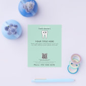 Dentist Tooth Family Dentistry Business QR Code Flyer (Einzeln)