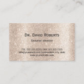 Dentist Tooth Heart Logo Luxus Zahnpflege Visitenkarte (Rückseite)