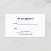 Dentist Tooth Logo Blue Dental Termin (Rückseite)