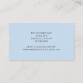 Dentist Tooth Logo Blue Visitenkarte (Rückseite)