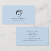 Dentist Tooth Logo Blue Visitenkarte (Vorne/Hinten)
