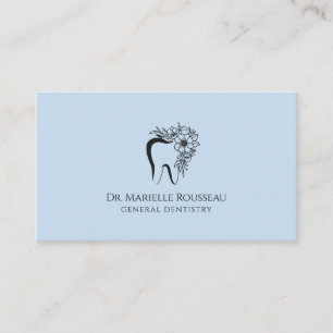 Dentist Tooth Logo Blue Visitenkarte
