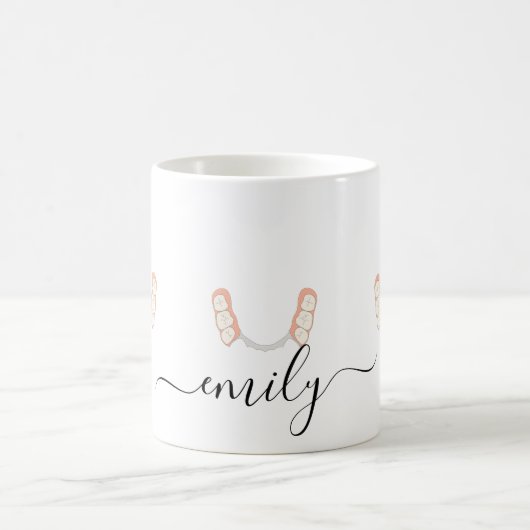 Dentist Tooth Logo Kaffeetasse (Mittel)