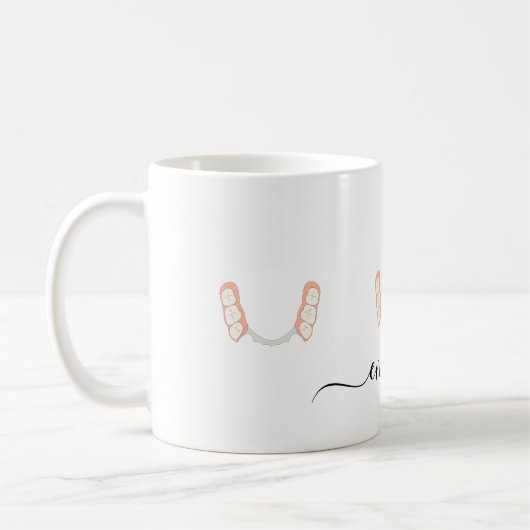 Dentist Tooth Logo Kaffeetasse (Links)