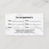 Dentist Tooth Logo Navy Blue Dental Office Terminkarte (Rückseite)