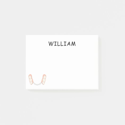 Dentist Tooth Logo Post-it Klebezettel (Vorderseite)