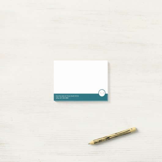 Dentist Tooth Logo Post-it Klebezettel (Auf Schreibtisch)