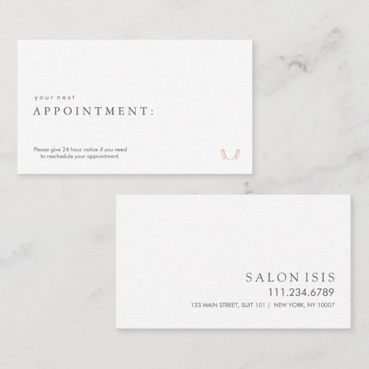 Dentist Tooth Logo Terminkarte (Vorne/Hinten)