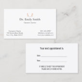 Dentist Tooth Logo Terminkarte (Vorne/Hinten)