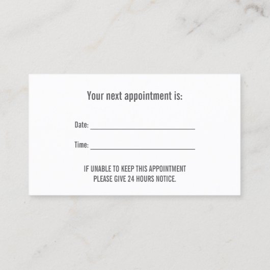 Dentist Tooth Logo Terminkarte (Rückseite)