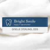 Dentist Tooth Office Navy Blue Modern Business Namenschild