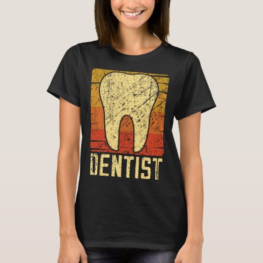 Dentist Tooth Retro Funny T-Shirt (Vorderseite)
