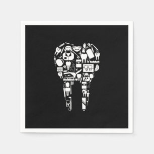 Dentist Tooth Teeth Dentistry Mouth Doctor Gift Serviette