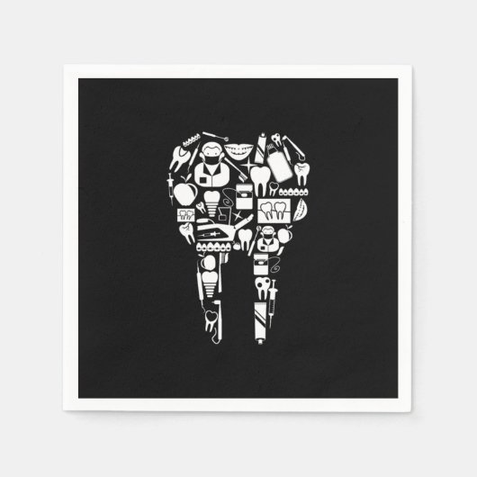 Dentist Tooth Teeth Dentistry Mouth Doctor Gift Serviette (Vorderseite)