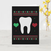 Dentist Ugly Weihnachts-Sweater Xmas Karte (Gelbe Blume)