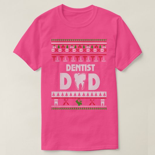 Dentist VATER Weihnachten Ugly Sweater T-Shirt (Design vorne)