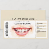 Dentist Voucher, Teeth Whitening Gift Certificate Einladung (Vorne/Hinten)
