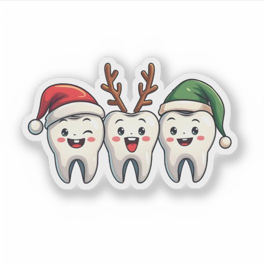 Dentist Weihnachten Weihnachten Weihnachtsfeiertag Aufkleber (Vorderseite)