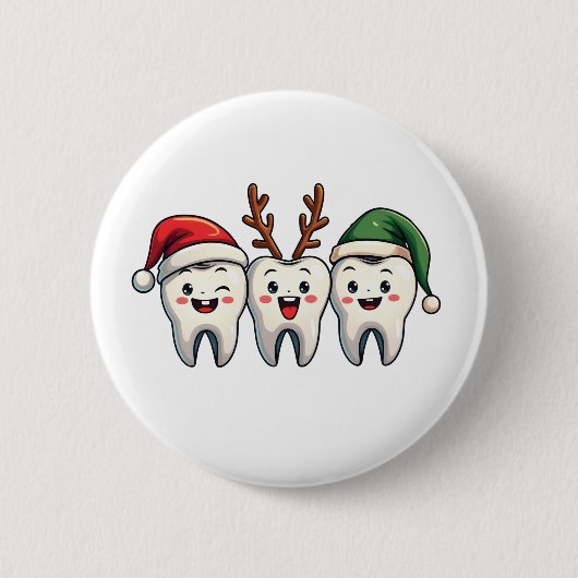 Dentist Weihnachten Weihnachten Weihnachtsfeiertag Button (Vorderseite)