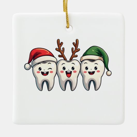 Dentist Weihnachten Weihnachten Weihnachtsfeiertag Keramikornament (Vorderseite)
