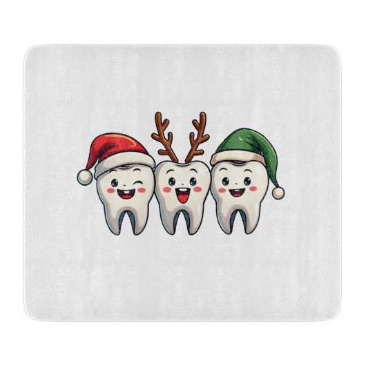 Dentist Weihnachten Weihnachten Weihnachtsfeiertag Schneidebrett (Vorderseite)