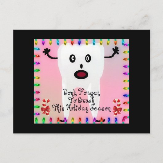 Dentist Weihnachts-Cartoon Feiertagspostkarte (Vorderseite)