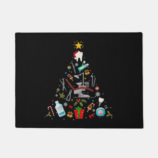 Dentist Weihnachtsschmuck Weihnachten Weihnachtsba Fußmatte (Vorderseite)