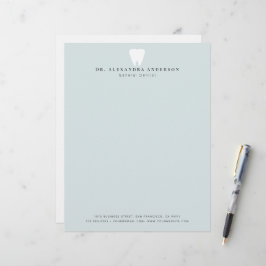 Dentist White Teeth Light Blue Briefbogen