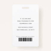 Dentist White Teeth Light Blue ID Photo Ausweis (Rückseite)