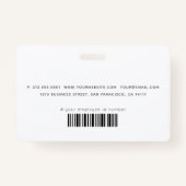 Dentist White Teeth Light Blue ID Photo Ausweis (Rückseite)