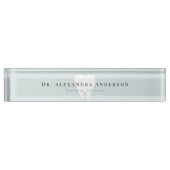 Dentist White Teeth Light Blue Namensplakette (Vorderseite)