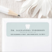 Dentist White Teeth Light Blue Return Address (Insitu)