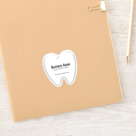Dentist White Tooth Dental Office Aufkleber (Notizbuch)