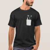 Dentistry Tools Orthondontist Dental Breast Pocket T-Shirt (Vorderseite)