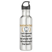 Dentist's Oath Funny DDS Abschluss Geschenk Edelstahlflasche (Vorderseite)
