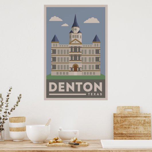 Denton Texas Courthouse Poster (Küche)