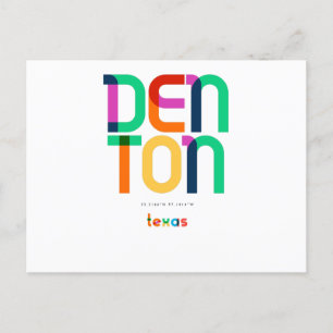 Denton Texas Mitte Jahrhundert, Pop Art, Postkarte
