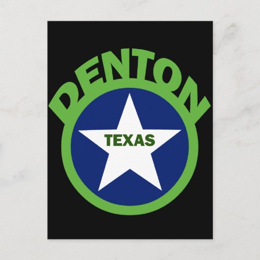 DENTON, TEXAS POSTKARTE (Vorderseite)