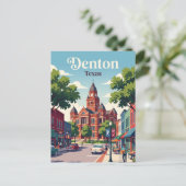 Denton, Texas Postkarte (Stehend Vorderseite)
