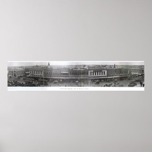 Denton, Texas - South Side of Square Anfang der 19 Poster (Vorne)