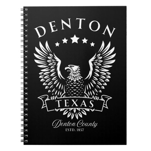 Denton Texas Vintag Eagle Notizblock (Vorderseite)