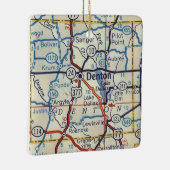 Denton TX Vintag Map Keramikornament (Rechts)
