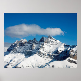 Dents du Midi Switzerland Holiday Card Poster