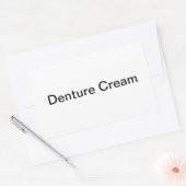 Denture Cream Labels Rechteckiger Aufkleber (Umschlag)