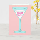 Dentures False Teeth Martini Karte (Gelbe Blume)