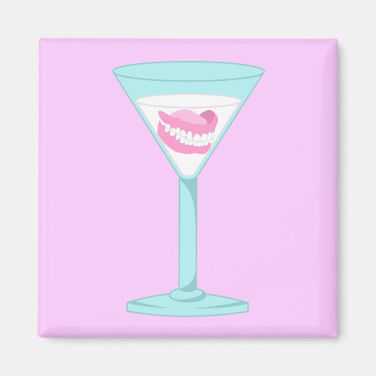 Dentures False Teeth Martini Magnet (Vorne)