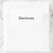 Dentures Label/ Rechteckiger Aufkleber (Tasche)