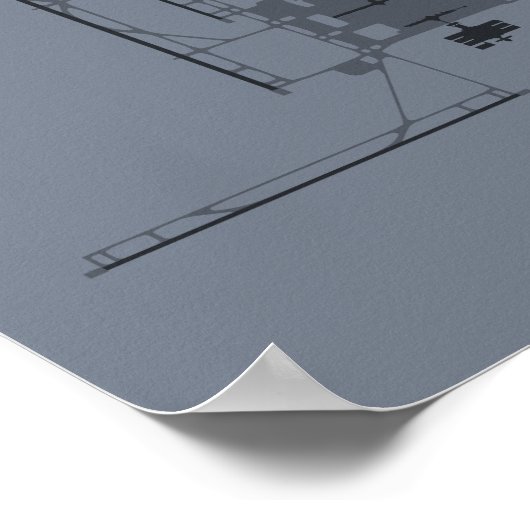 Denver Airport (DEN) Diagramm Poster (Ecke)