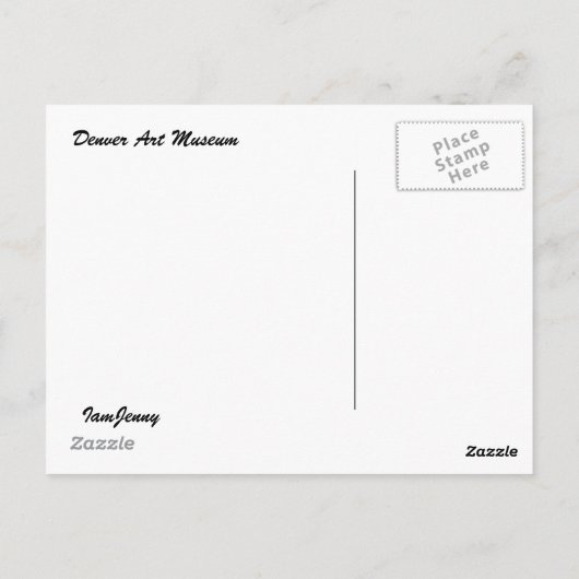 Denver Art Museum Postkarte (Rückseite)
